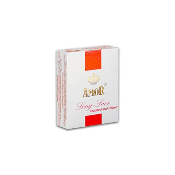 Amor Long Love Studded and Ribbed Condoms in Pakistan – 3 Pack