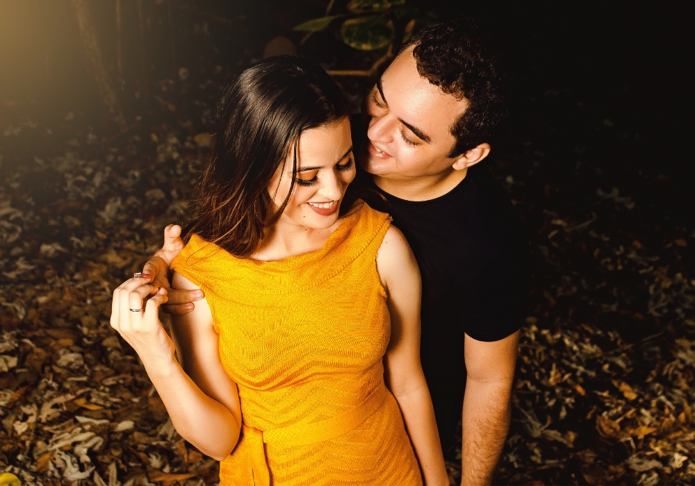 Happy couple holding hands in soft focus, symbolizing confidence and connection