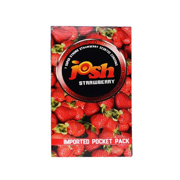 Josh Strawberry Flavored Condoms 3 Pieces Pakistan Josh Strawberry Flavored Condoms 3 Pieces – flavoured soft latex condom Pakistan
