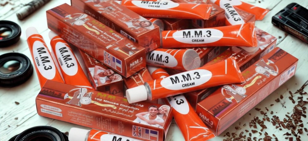 Collection of MM3 and other herbal timing creams for men in Pakistan