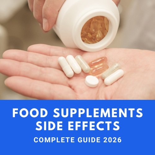 Food supplements side effects guide showing vitamins that require extra care