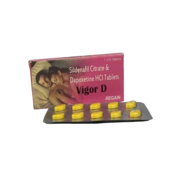 Original Vigor D Tablets 10's with Sildenafil 100mg and Dapoxetine 60mg for Erectile Dysfunction and Premature Ejaculation in Pakistan