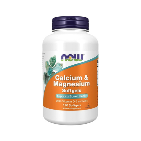 Now Calcium & Magnesium Vitamin D3 & Zinc (120 Softgels)