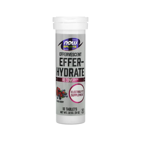 NOW Effer-Hydrate Mixed Berry 10 Tablets for Recovery