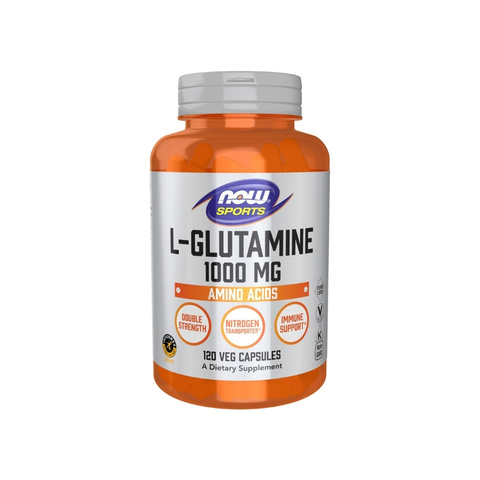 NOW L-Glutamine 1000mg 120 Veg Capsules Amino Acid Supplement