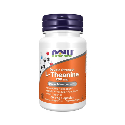 NOW L-Theanine 200mg Double Strength 60 Veg Capsules Pakistan
