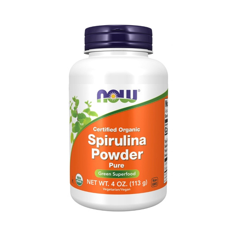 NOW Certified Organic Spirulina Powder 113g Green Superfood