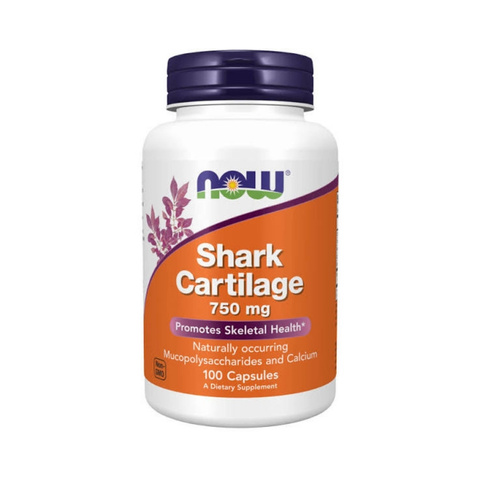 NOW Shark Cartilage 750mg 100 Capsules Skeletal Health