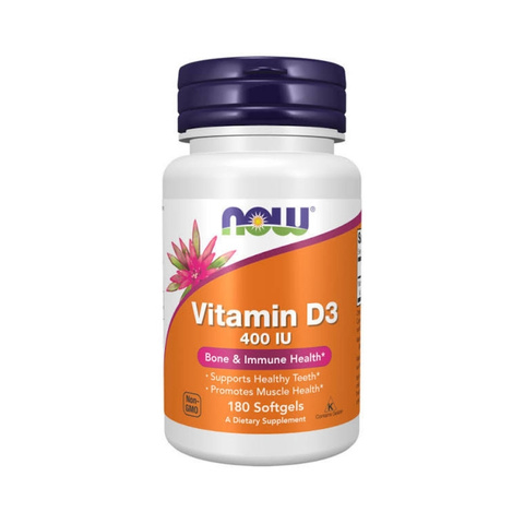Now Vitamin D3 400 IU (180 Softgels)