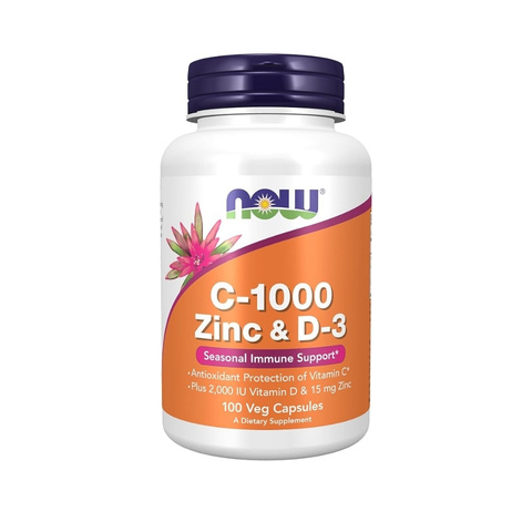 Now C-1000 Zinc & D-3 (100 Veg Capsules)