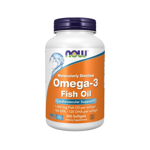 Now Omega-3 Fish Oil 1,000mg (200 Fish Softgels)