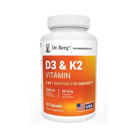 Dr. Berg D3 & K2 Vitamin 5000 IU 60 Capsules