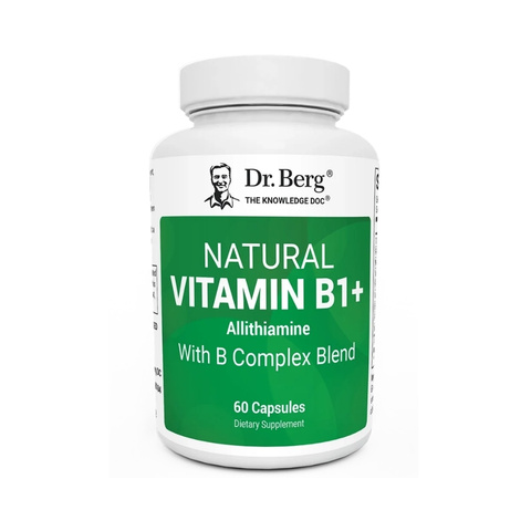 Natural Vitamin B1 with B Complex Blend Dr Berg 60 Capsules