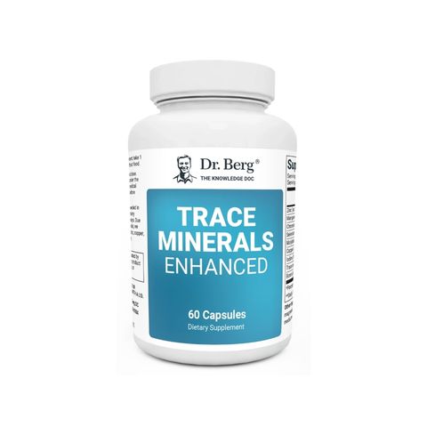Dr. Berg Trace Minerals Enhanced bottle with 60 capsules