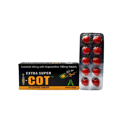 Extra Super Cot Tablets with Tadalafil 40mg and Dapoxetine 100mg