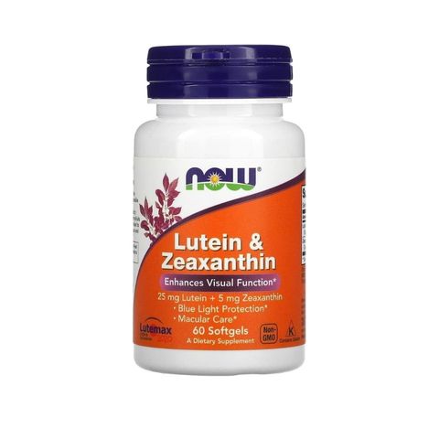 NOW Lutein 25mg and Zeaxanthin 5mg 60 Softgels Pakistan