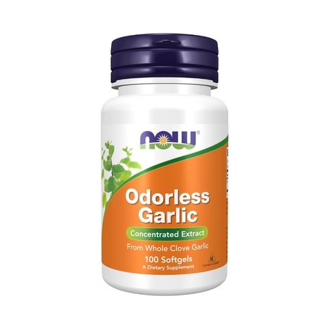 NOW Odourless Garlic 50mg 100 Softgels for Cardiovascular Health