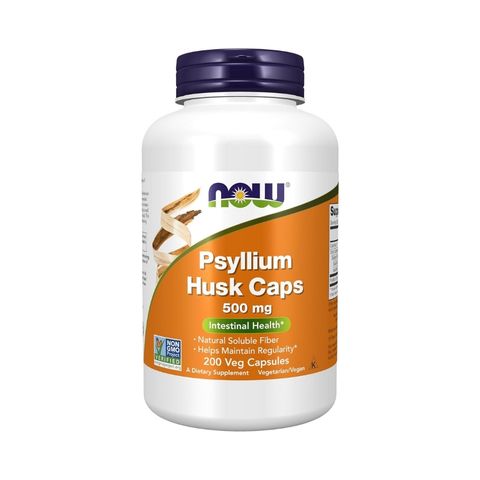 NOW Psyllium Husk 500mg (200 Veg Capsules)