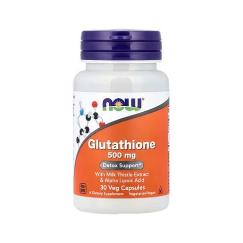 NOW Glutathione 500mg 30 Veg Capsules for Detox Support