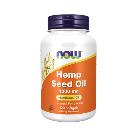 NOW Hemp Seed Oil 1000mg 120 Softgels for Essential Fatty Acid Support