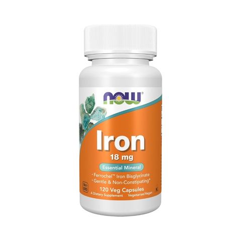 NOW Iron 18mg (120 Veg Capsules)