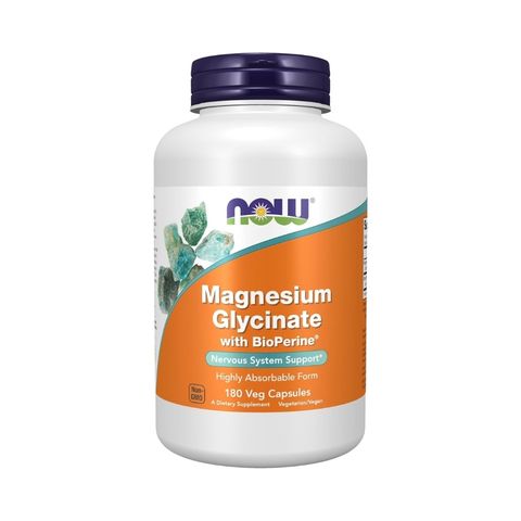 NOW Magnesium Glycinate With BioPerine 180 Capsules