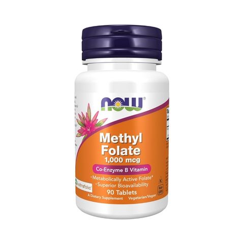NOW Methyl Folate 1000mcg (90 Tablets) Quatrefolic