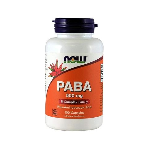 NOW Paba 500mg B-Complex (100 Veg Capsules)