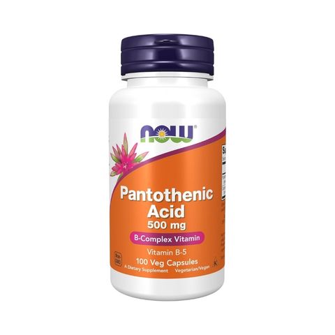 NOW Pantothenic Acid 500mg B-Complex Vit B-5 (100 Cap)