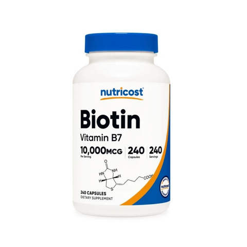 Nutricost Biotin 10mg 240 Capsules Long Supply Vitamin B7