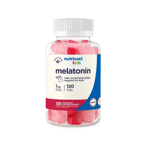 Nutricost Kids Melatonin Gummies 1mg strawberry 120 gummies