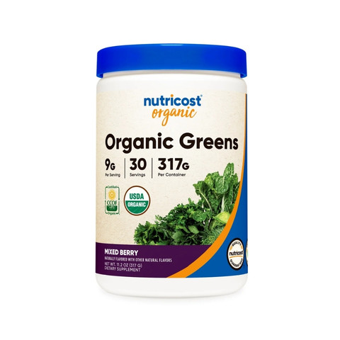 Nutricost Organic Greens Mixed Berry 317g 30 Servings
