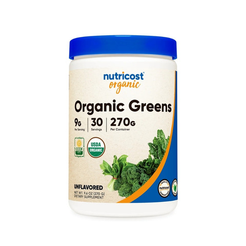 Nutricost Organic Greens Unflavored 270g 30 Servings