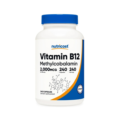 Nutricost Vitamin B12 Capsules 2000 MCG 240 Caps