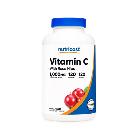 Nutricost Vitamin C Rose Hips 120 Caps 1000mg Vitamin C