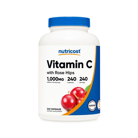 Nutricost Vitamin C with Rose Hips 1025mg 240 Capsules