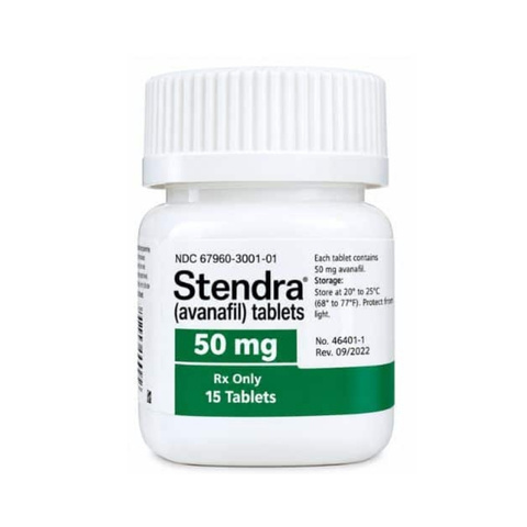 Stendra 50mg Tablets containing avanafil 50mg for erectile dysfunction in adult men